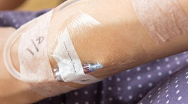 点滴はずし、移動予防